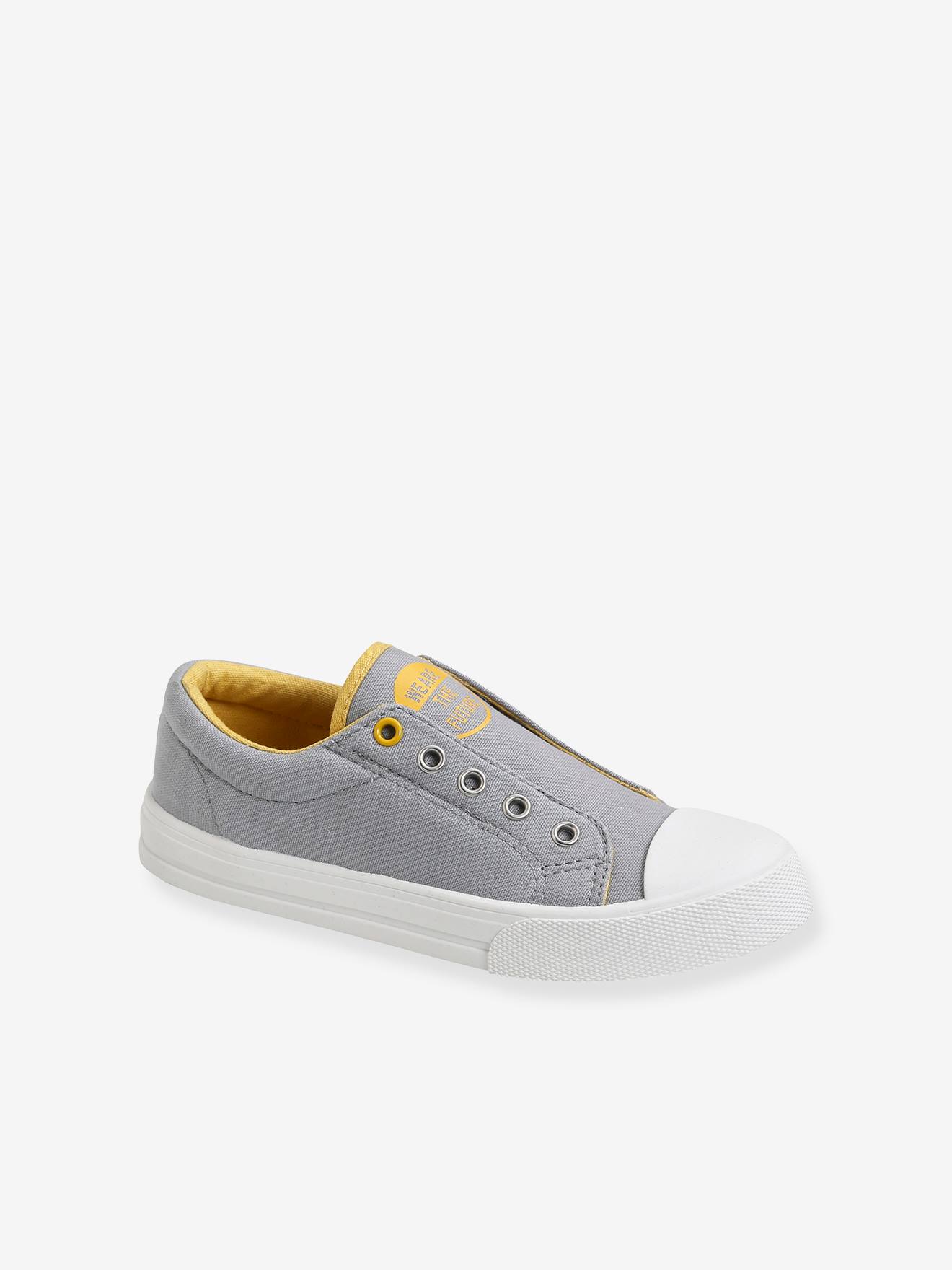 Elastische stoffen sneakers baby jongen grijs