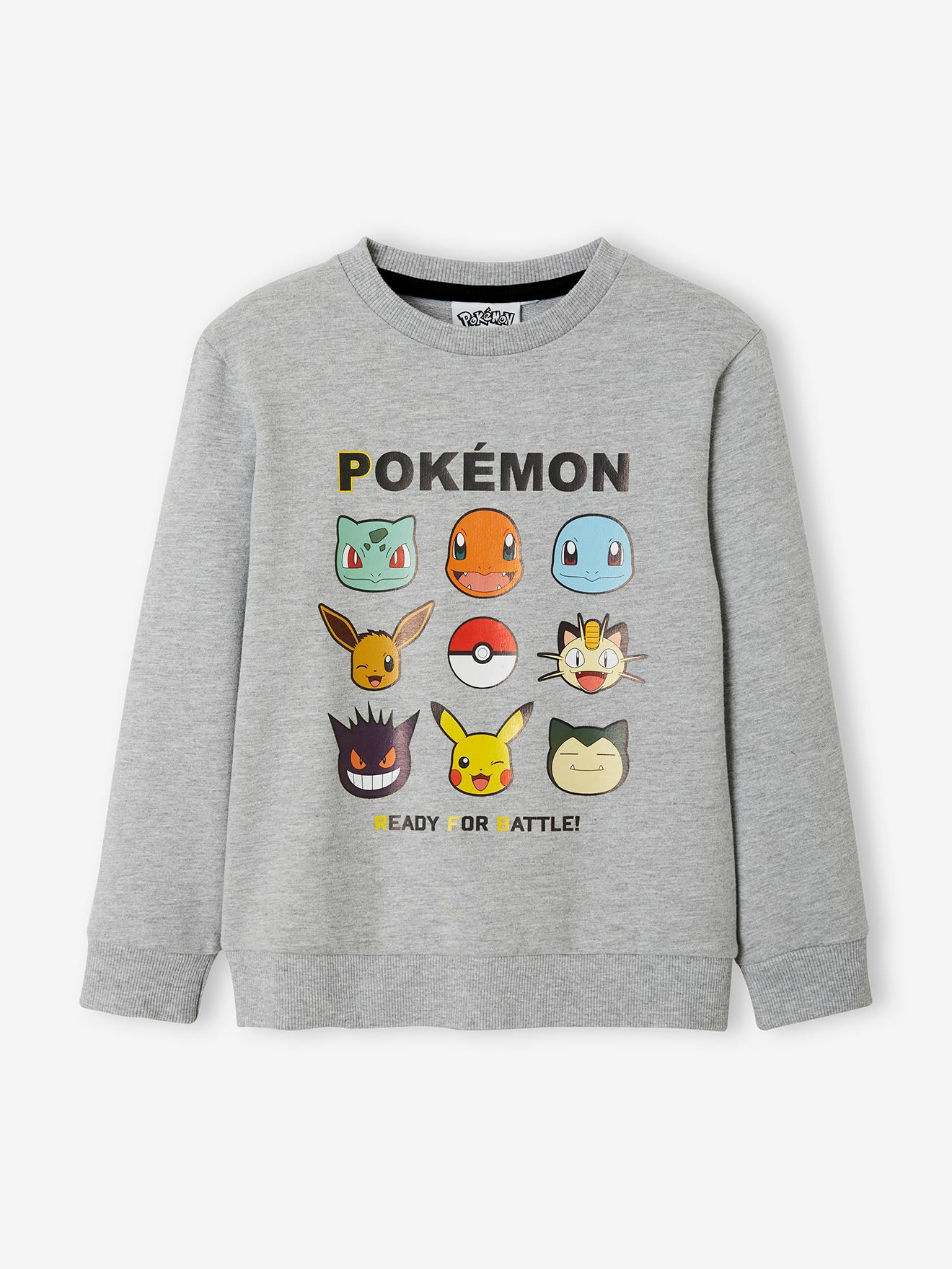 Pokémon® fleece sweatshirt voor jongens gechineerd grijs