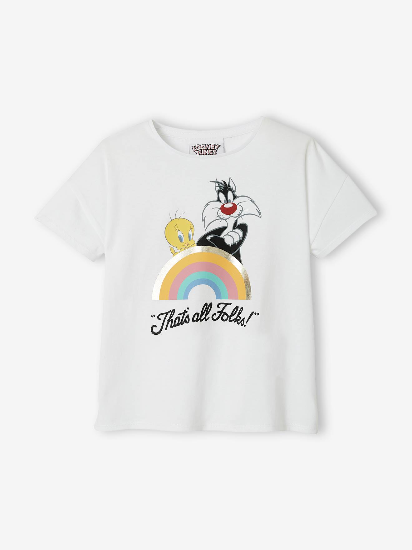 Looney Tunes® Titi en Grosminet meisje T-shirt wit