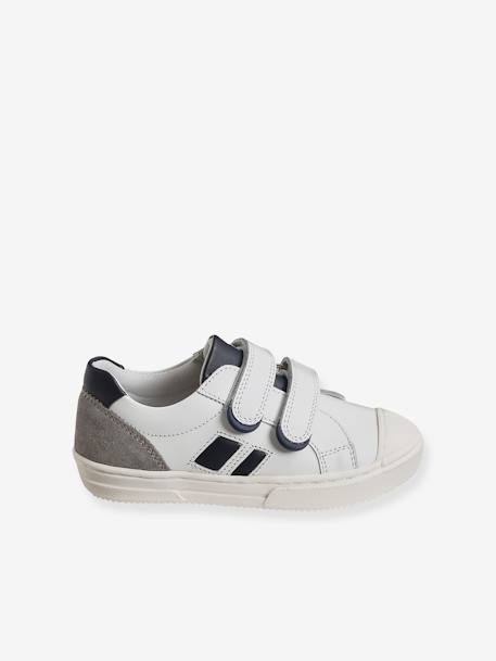 Leren jongens sneakers kleutercollectie wit - vertbaudet enfant 