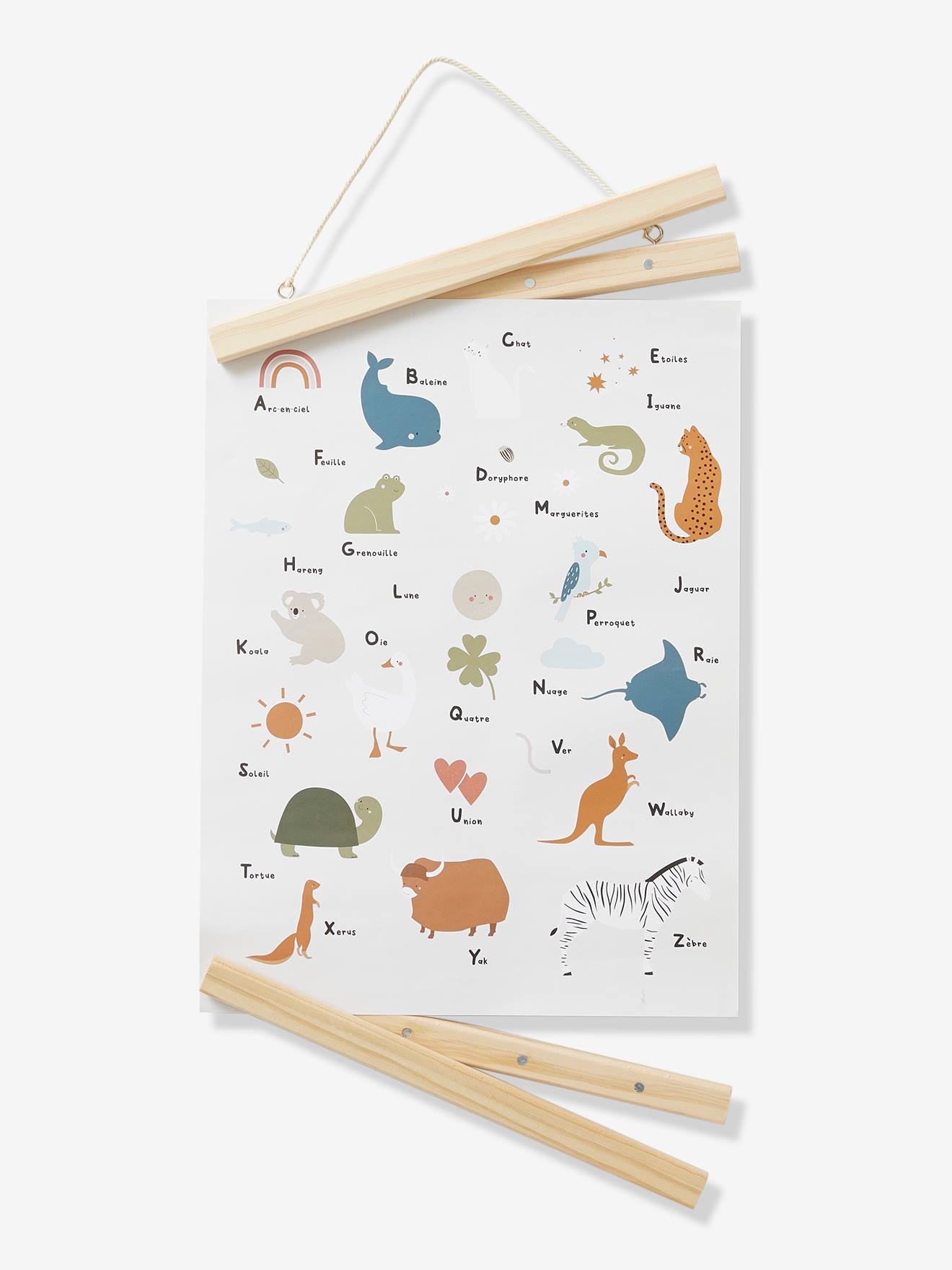 MINI ZOO ABC-poster beige