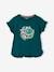 T-shirt met ruches en lovertjes meisje blauwgroen+groen+lichtroze+oudroze - vertbaudet enfant 
