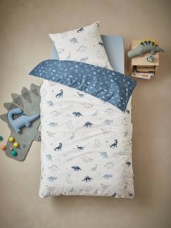 Linnengoed en decoratie-Beddengoed voor kind-Dekbedovertrek-Set dekbedovertrek + kussensloop voor kinderen HELLO DINOS Oeko-Tex®