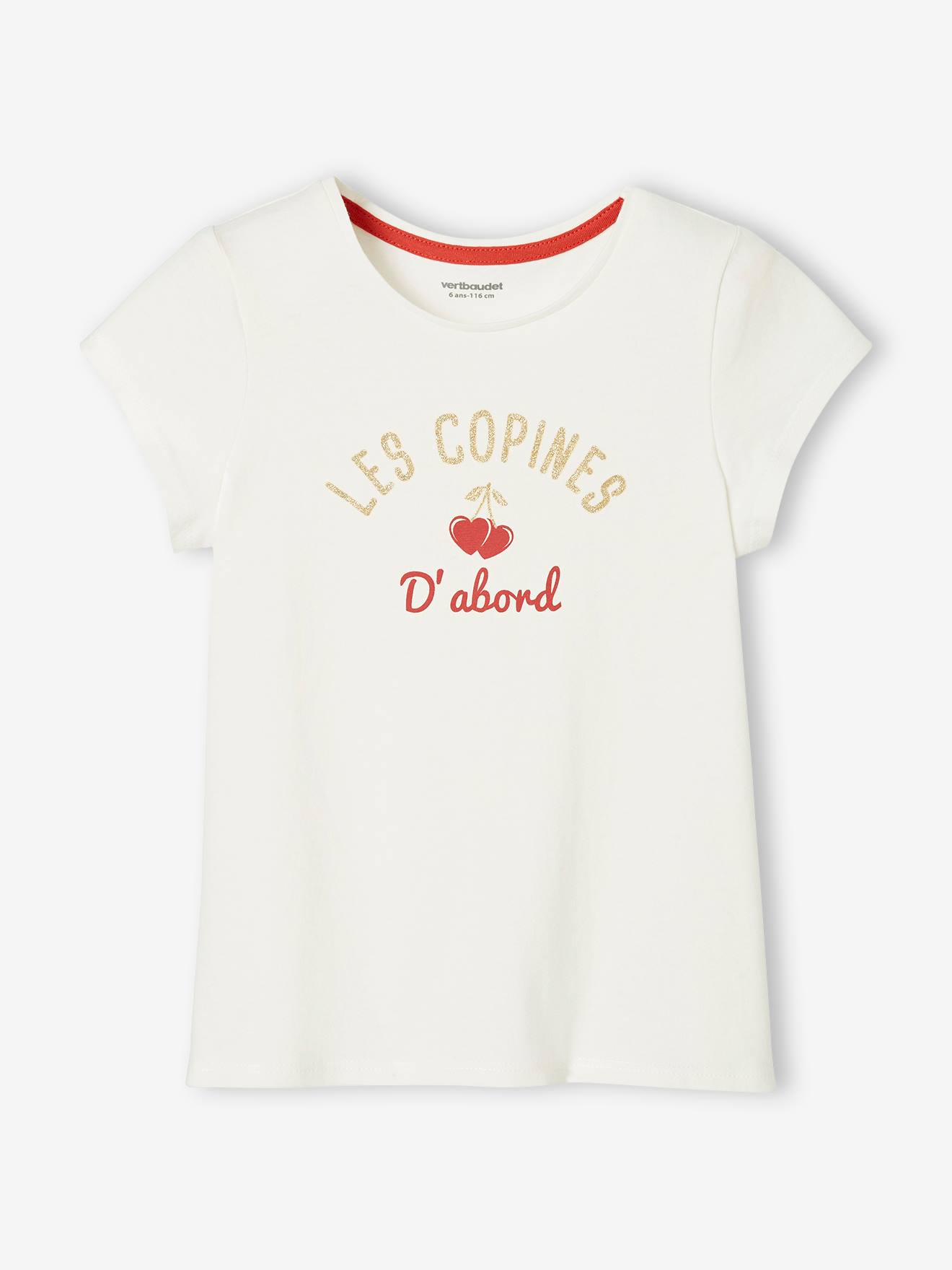 T-shirt met tekst meisjes wit