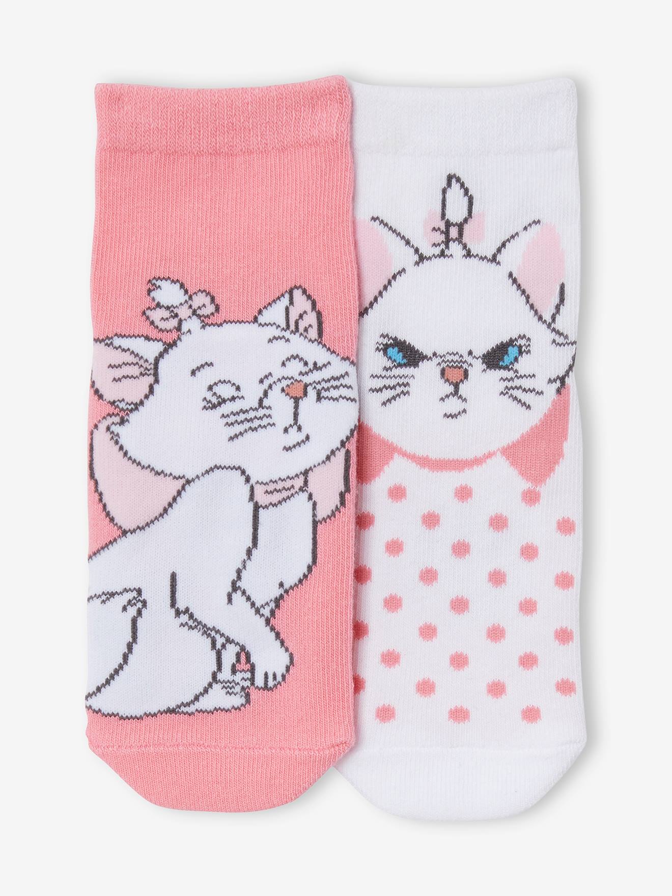 Set van 2 paar Disney® Marie De Aristokatten sokken roze en wit