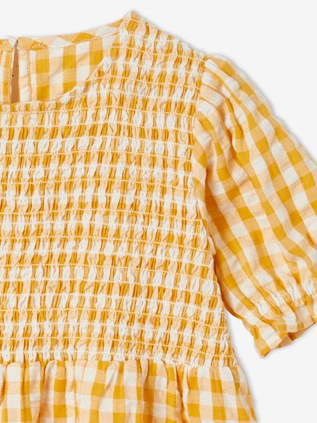 Vertbaudet Jurk Smokwerk Vertbaudet Gestreepte Jurk Met Smokwerk