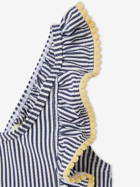 2-delig badpak met streepjes gestreept marineblauw - vertbaudet enfant 