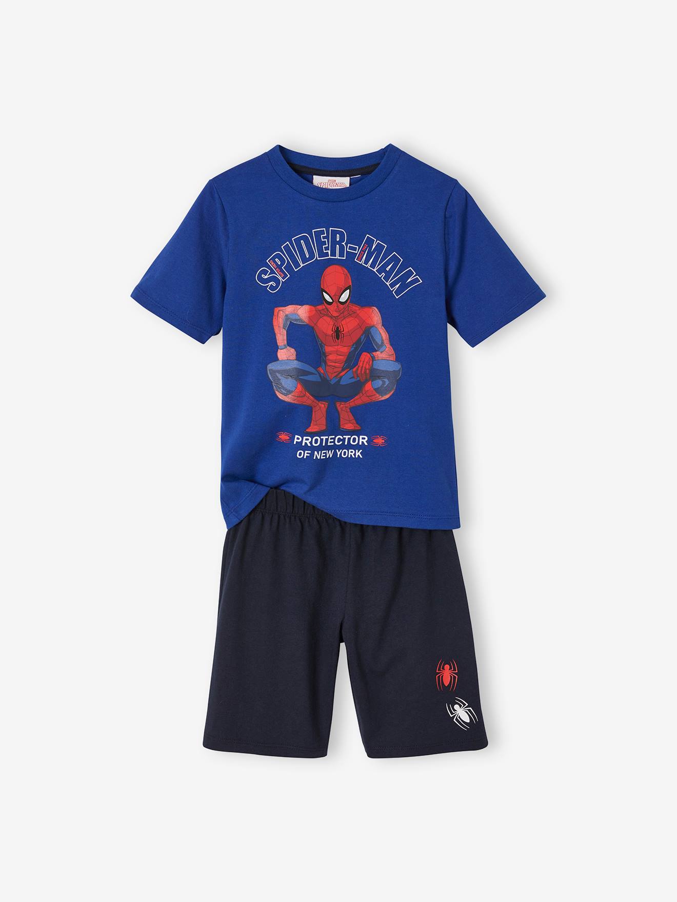 Pyjashort jongens Spiderman® blauw/marineblauw