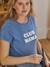 Personaliseerbare T-shirt met tekst, zwangerschap en borstvoeding, van biologisch katoen Antracietgrijs+Blauw+mosterd - vertbaudet enfant 
