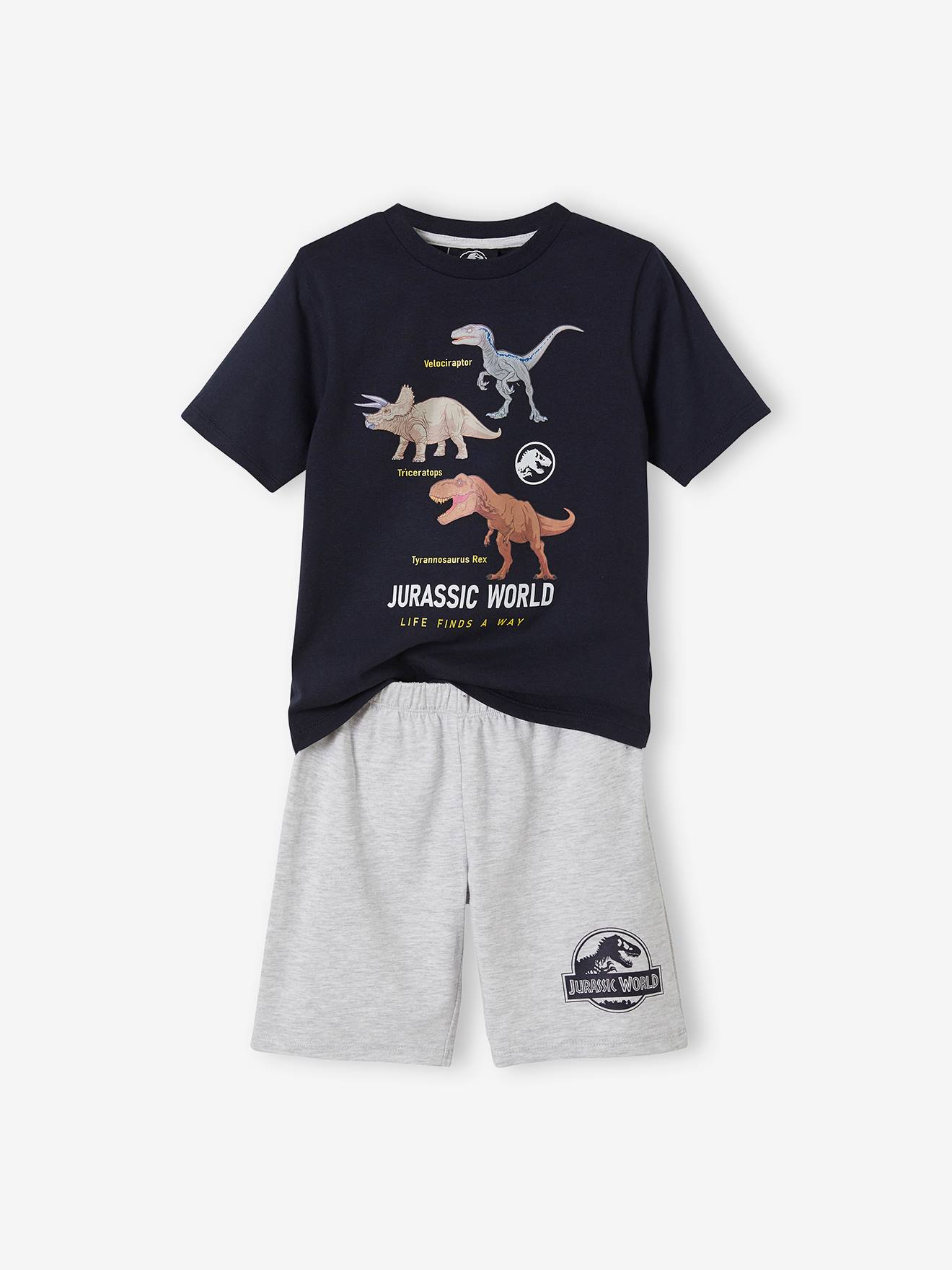 Pyjashort jongens Jurassic World® blauw/grijs