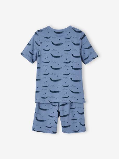 Set van 2 Oeko-Tex® pyjama's voor jongens met walvissen Set mosterd en blauw - vertbaudet enfant 