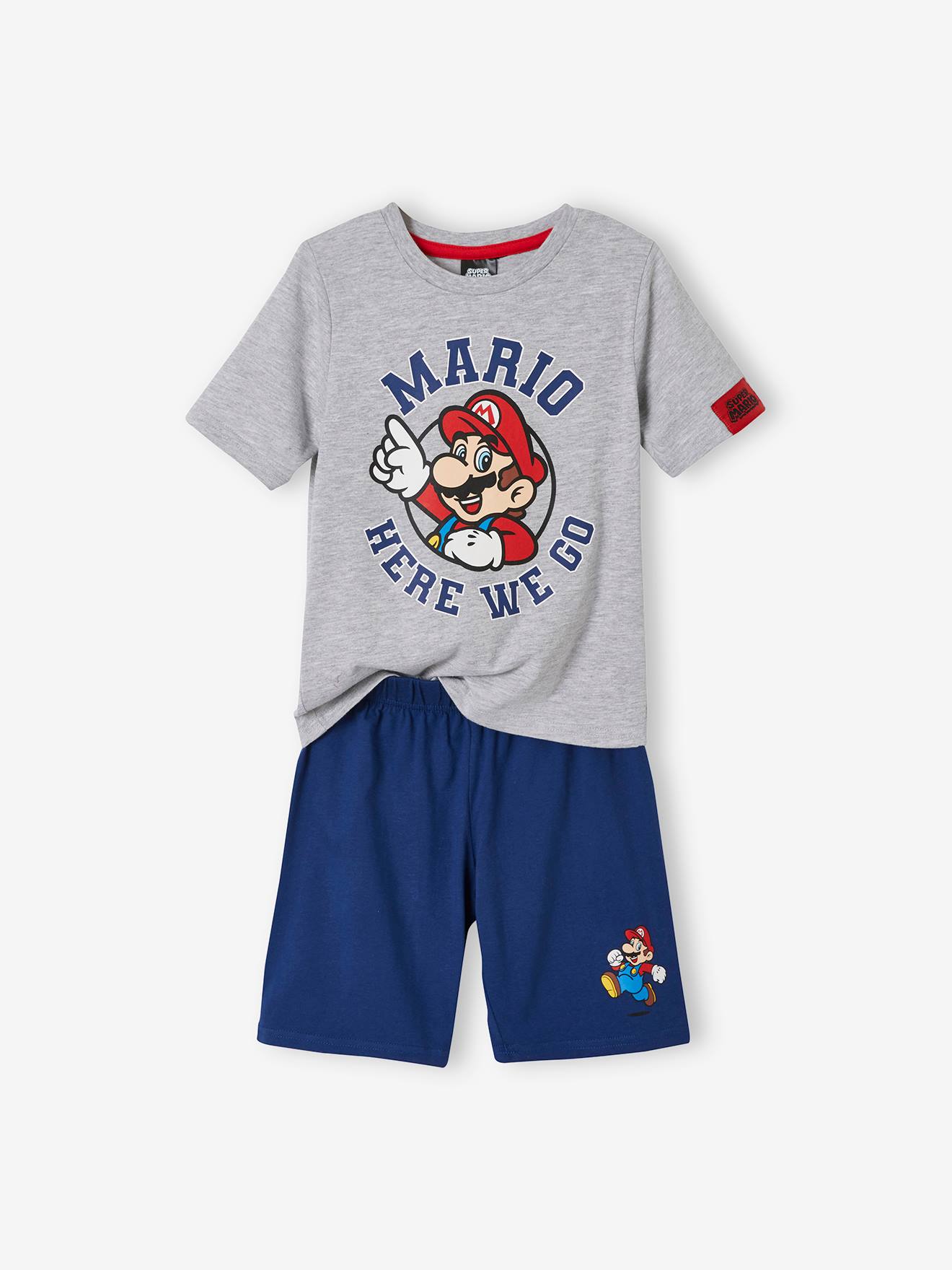 Pyjashort voor jongens Super Mario® blauw/grijs