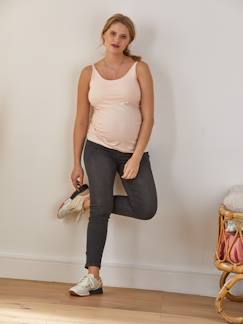 Zwangerschapskleding-T-shirt-Set van 2 borstvoedingtopjes met fijne schouderbandjes