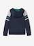 Jongenssportsweater met rits en capuchon Donkerblauw - vertbaudet enfant 