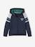 Jongenssportsweater met rits en capuchon Donkerblauw - vertbaudet enfant 