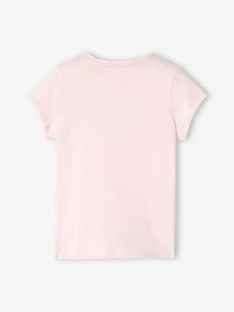 Set van 3 verschillende T-shirts voor meisjes met iriserende details framboos+pastelgeel+saliegroen+set camel+set inktkleur - vertbaudet enfant 