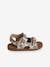 Anatomische leren sandalen voor jongens camouflage grijs+MARINEBLAUW+taupe - vertbaudet enfant 