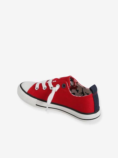 Elastische stoffen sneakers baby jongen groene tropische print+marineblauw+rood - vertbaudet enfant 