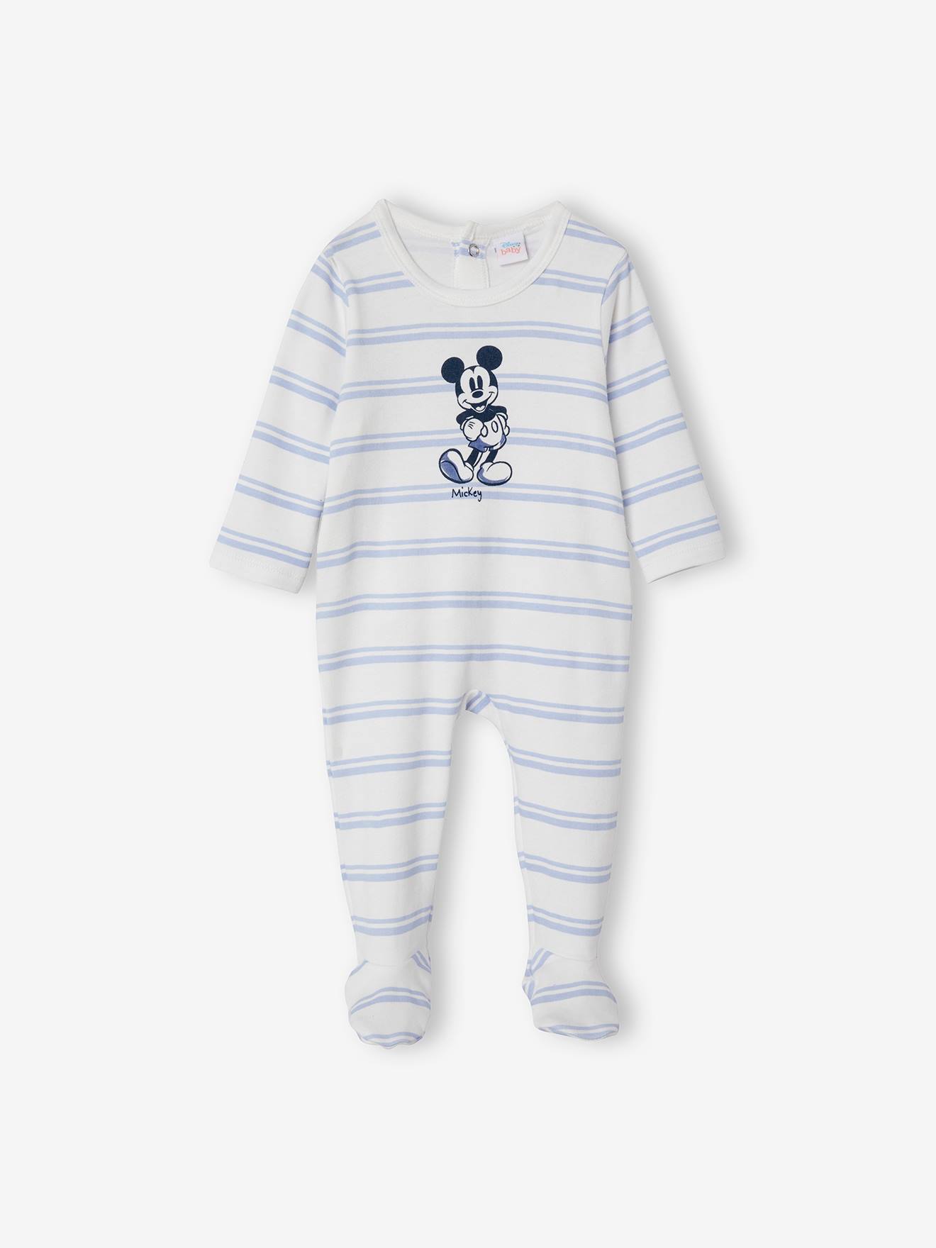 Babypyjama Disney® Mickey blauw en wit gestreept