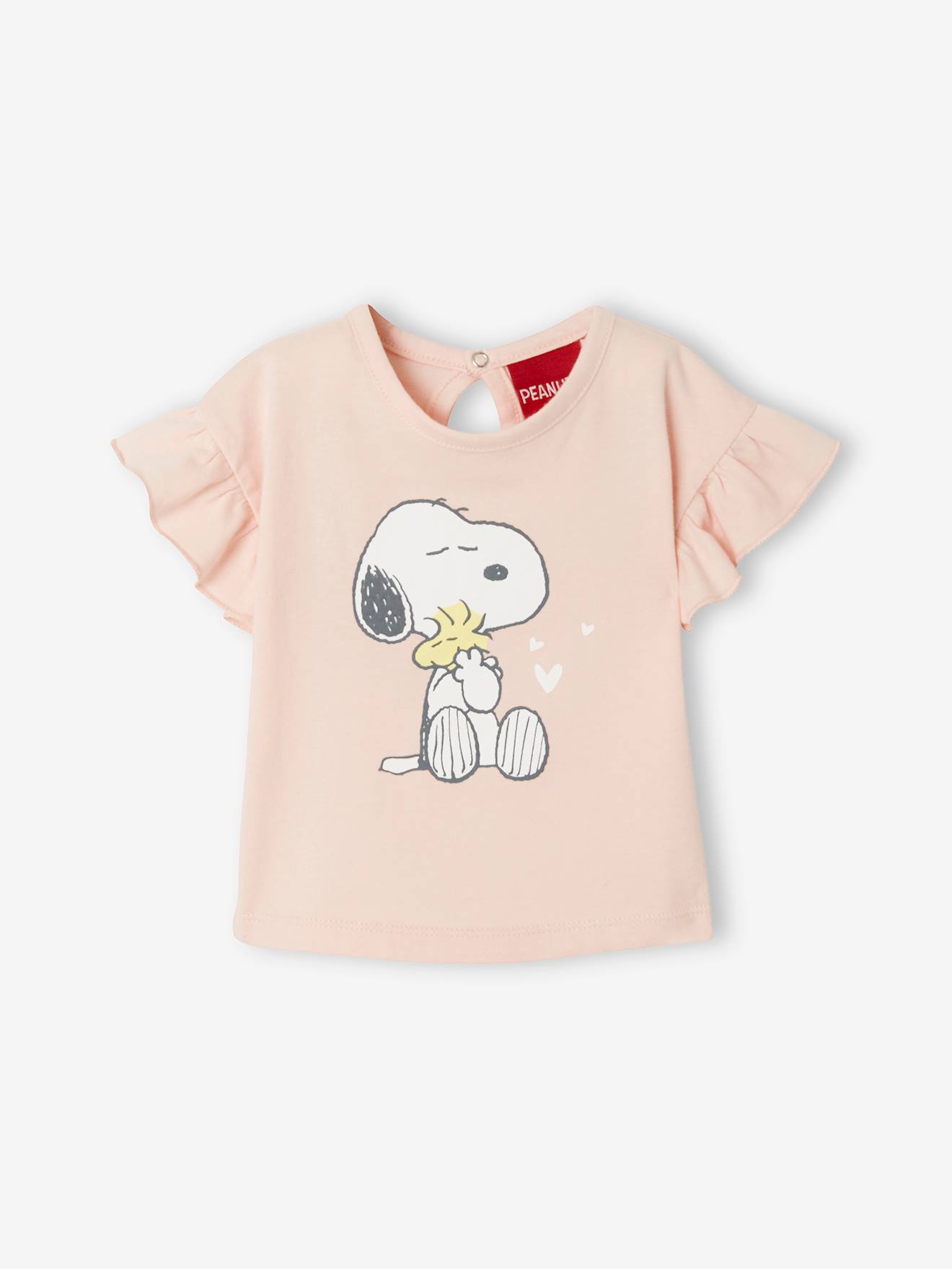 Snoopy Peanuts® baby T-shirt voor meisjes roze detail