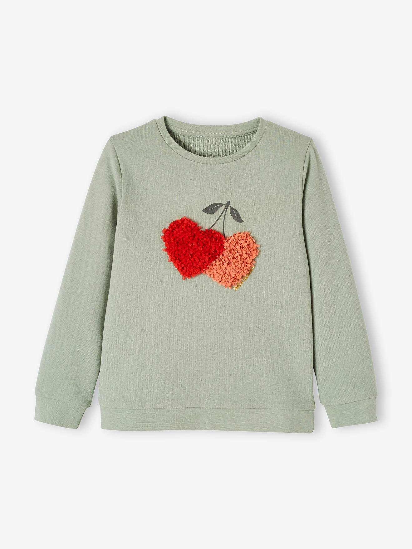 Sweater met fantasiemotief meisjes groen