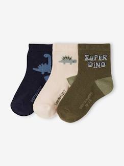 Baby-Sokken, kousen-Set van 3 paar dinosaurus sokjes voor jongensbaby's