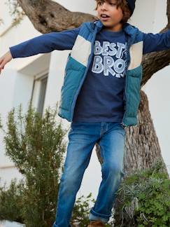 Jongens-Broek-Rechte jeans voor jongens MorphologiK "waterless" met heupomtrek Medium