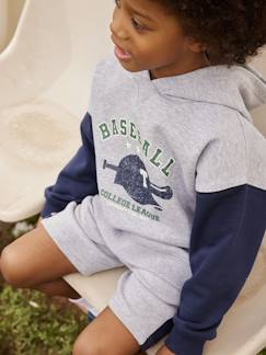 Jongens-Sport collectie-Baseball hoodie voor jongens met contrasterende mouwen