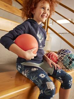 Meisje-Legging-Sportlegging voor meisjes, met kniebroek, in technisch materiaal
