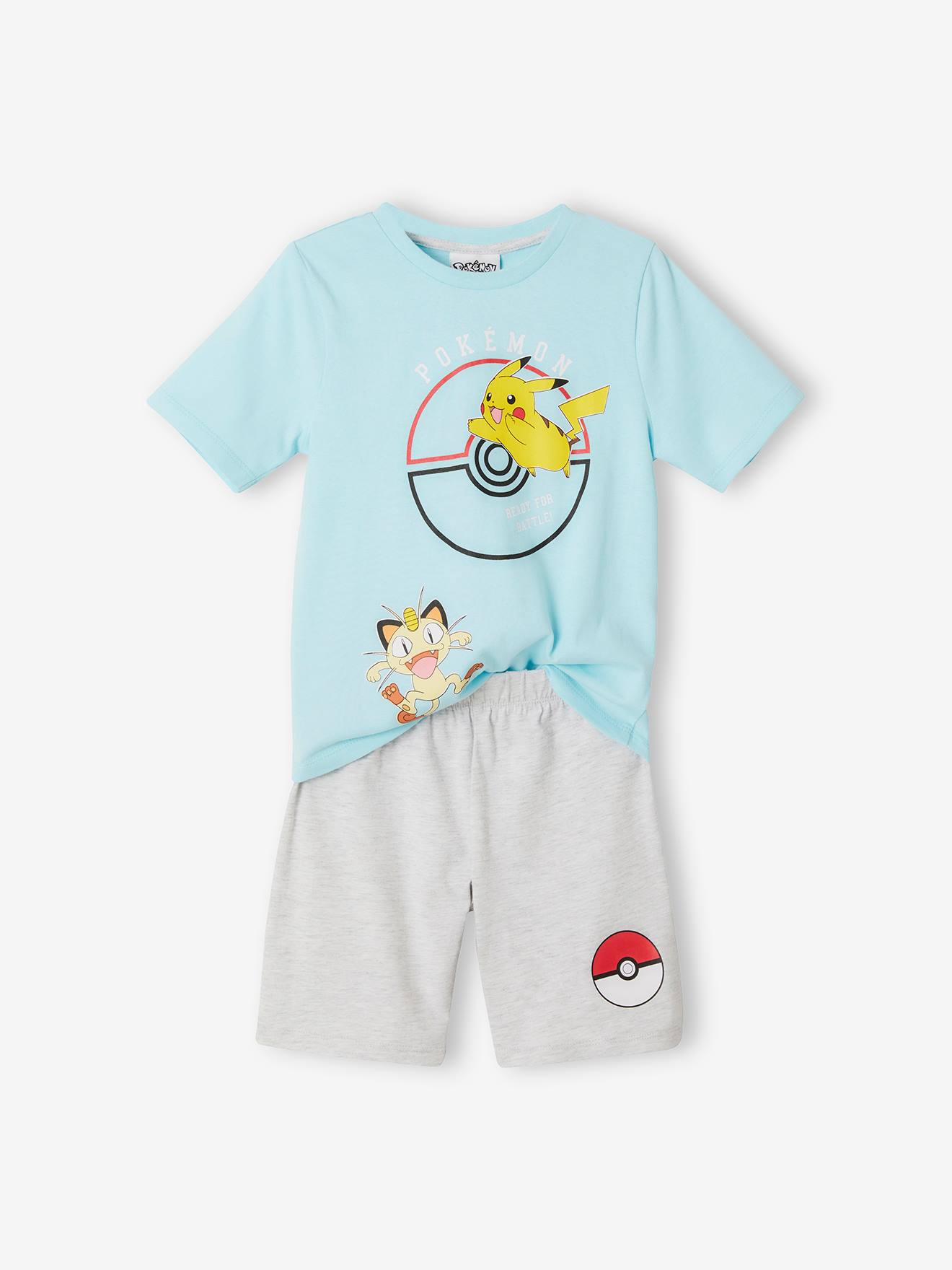 Pyjahshort voor jongens Pokémon® blauw/grijs