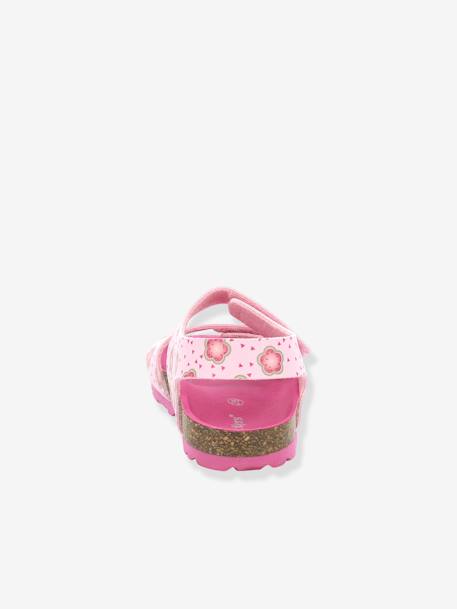 Meisjessandalen Summerkro Summerkick KICKERS® gele bloem+lichtroze bloem - vertbaudet enfant 