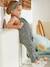 Set jumpsuit en haarband babymeisje van molton groengrijs met print+lichtroze+nachtblauw+wit met print - vertbaudet enfant 