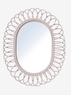 Linnengoed en decoratie-Ovale rotan spiegel DOUCE PROVENCE