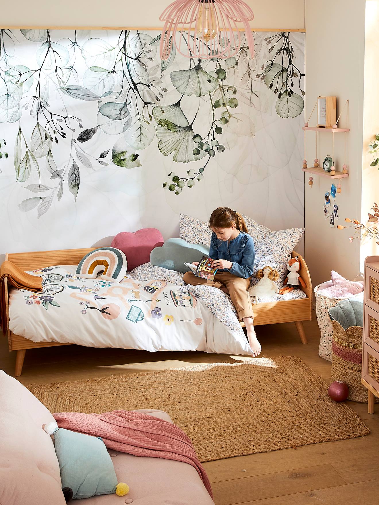 Kinderbedbank LIGNE CONFETTI bruin