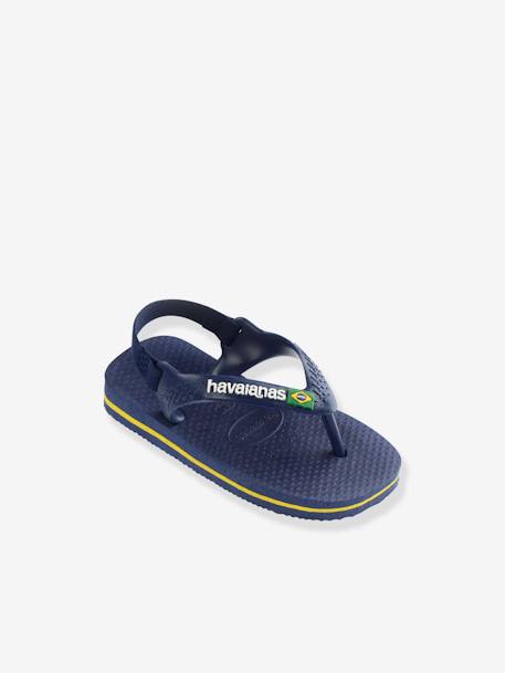 Teenslippers voor baby Brasil Logo II HAVAIANAS blauw+marine - vertbaudet enfant 