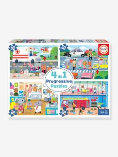 Speelgoed-Educatief speelgoed-Puzzels-4 Progressieve puzzels Helden in Actie - EDUCA