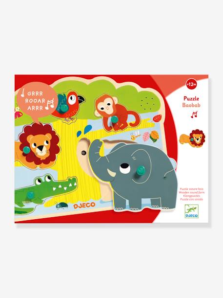 Puzzel met geluid Baobab - DJECO geel - vertbaudet enfant 