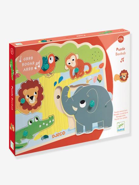 Puzzel met geluid Baobab - DJECO geel - vertbaudet enfant 