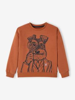 Jongens-Trui, vest, sweater-Jongenssweatshirt met detectivehond