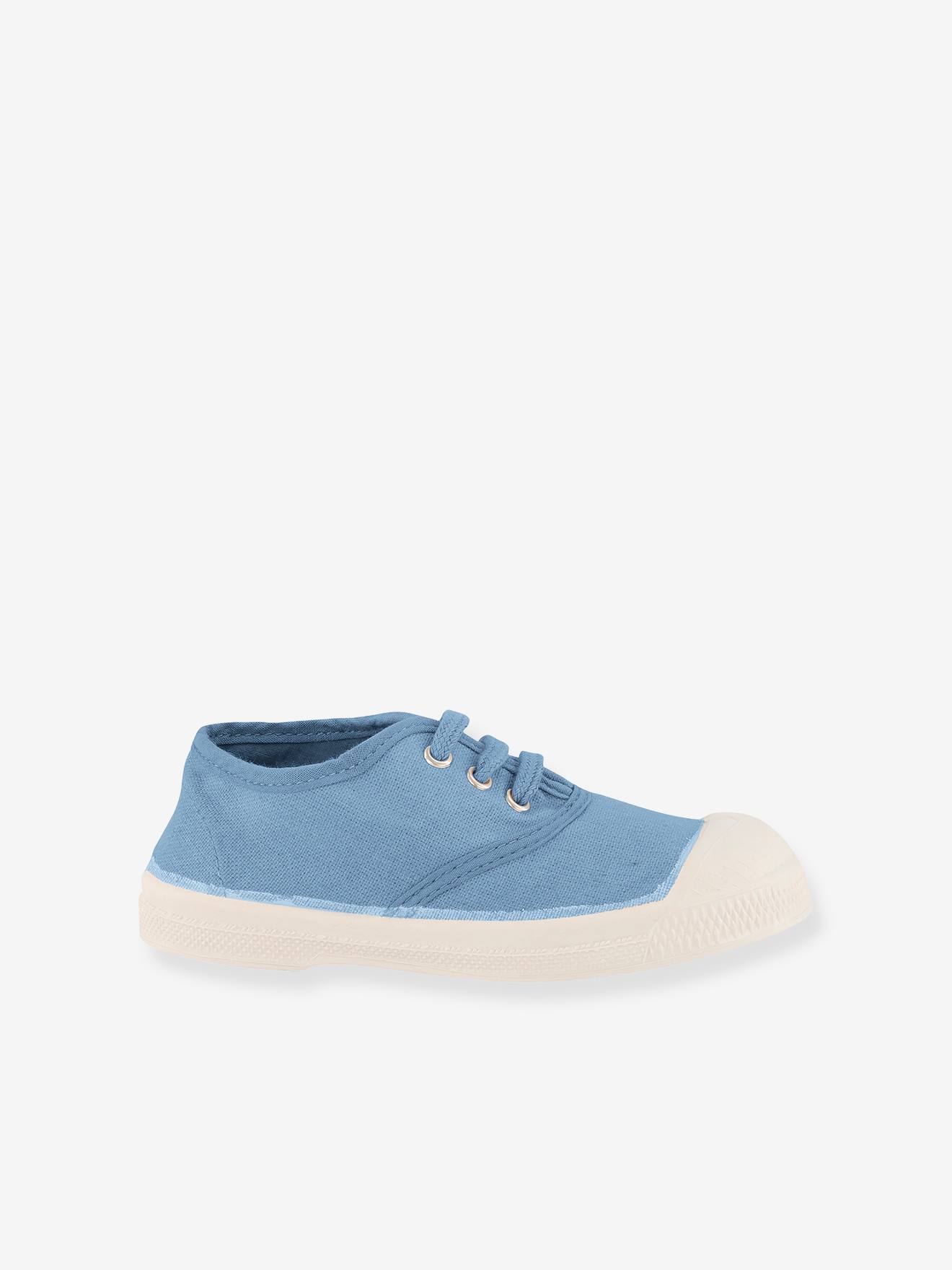 Katoenen tennisschoenen voor kinderen met vetersluiting BENSIMON® jeansblauw