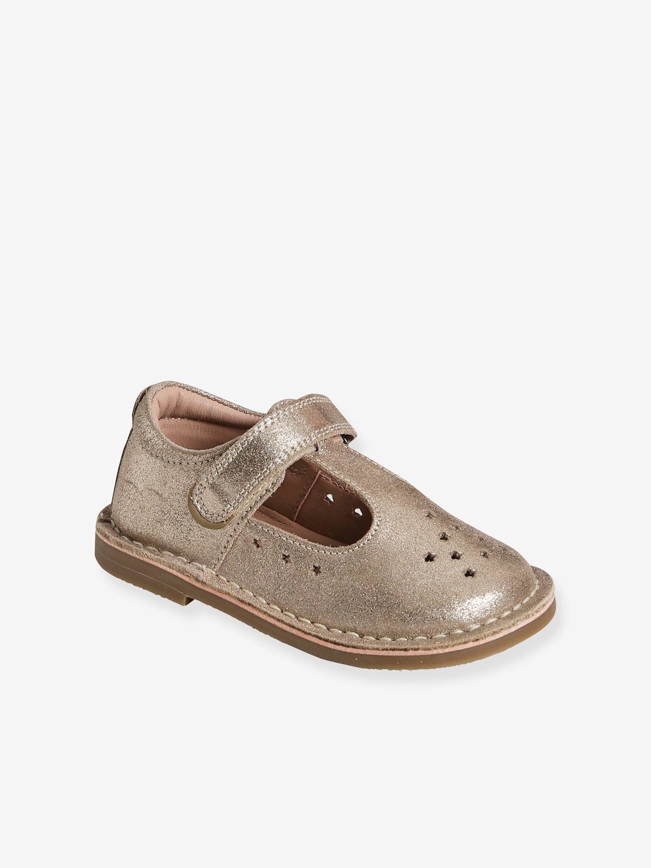 Leren meisjes sandalen kleutercollectie goud