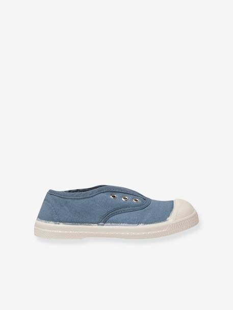 Katoenen tennisschoenen voor kinderen met vetersluiting Elly BENSIMON® beige+jeansblauw+kaki+marineblauw - vertbaudet enfant 