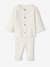 Set met shirt en broek voor baby's van tricot gechineerd lichtgrijs+leigrijs+saliegroen+wit - vertbaudet enfant 