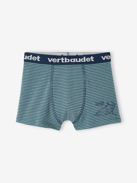 Set met 5 stretch boxers 'haaien' voor jongens Set blauw - vertbaudet enfant 