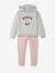 Set sweater met capuchon en jogging van fleece voor meisjes grijs - roze - vertbaudet enfant 