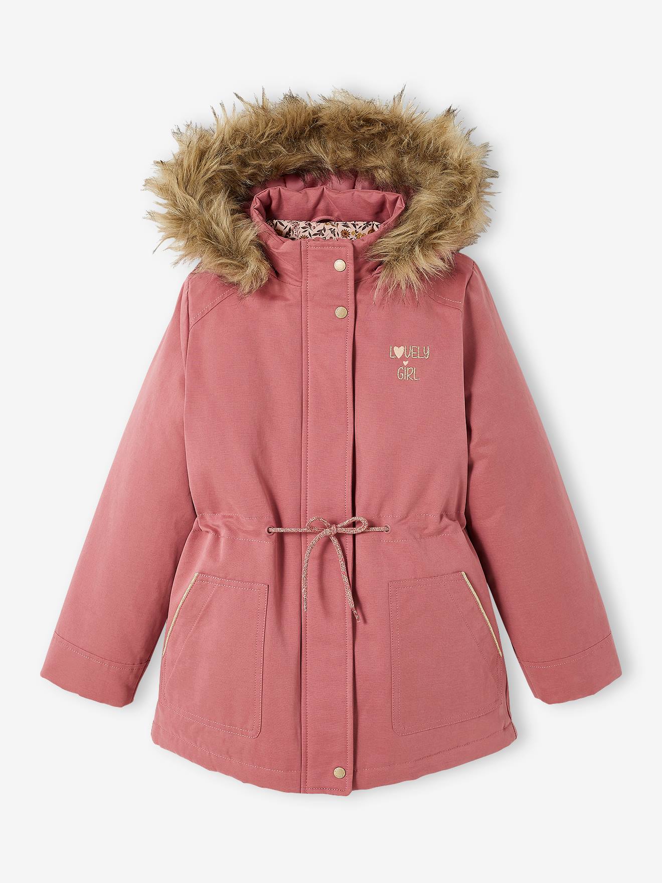 3-in-1 parka met capuchon meisje purple dark