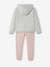 Set sweater met capuchon en jogging van fleece voor meisjes grijs - roze - vertbaudet enfant 