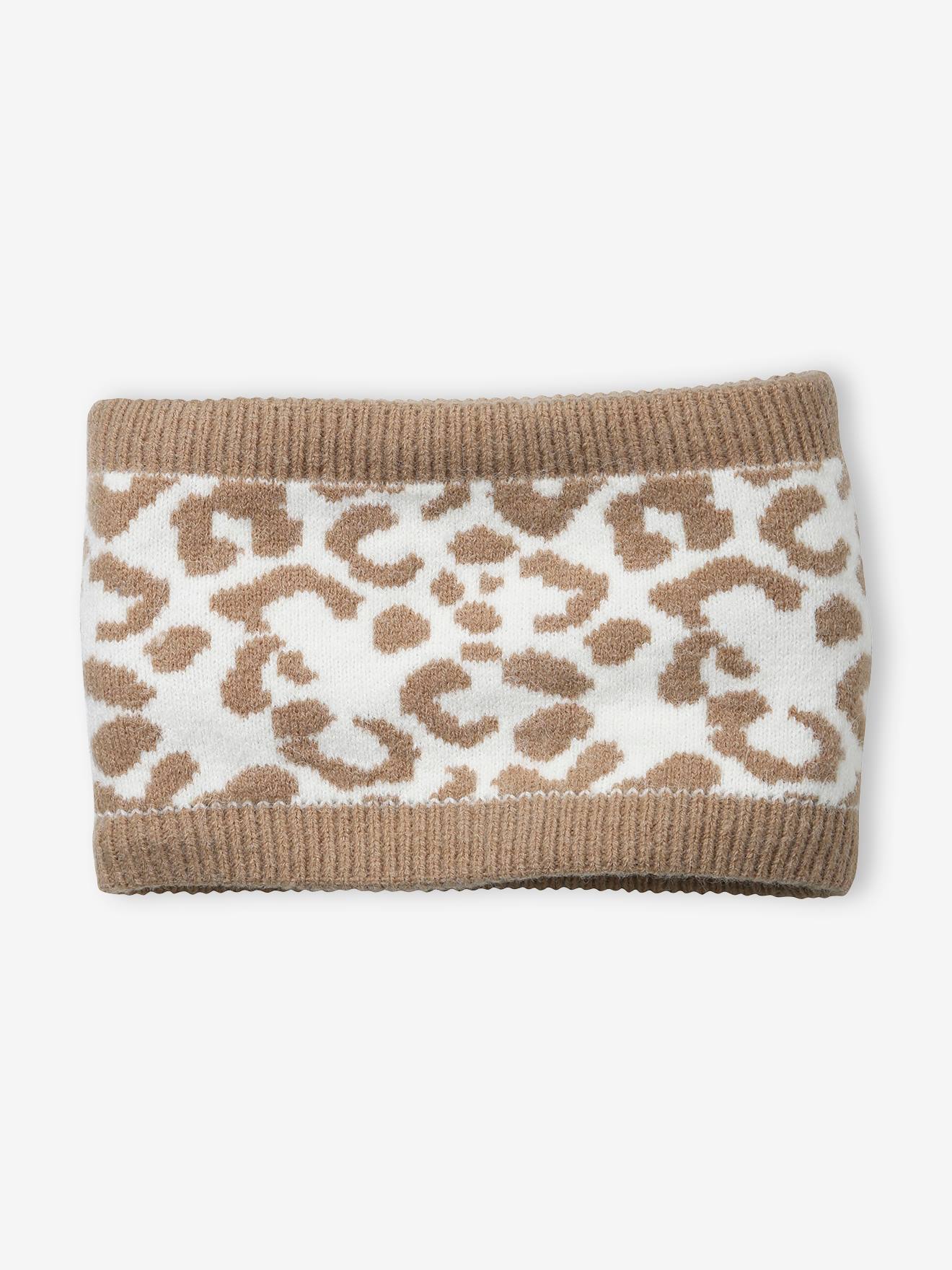 Animal snood in jacquardbreisel beige