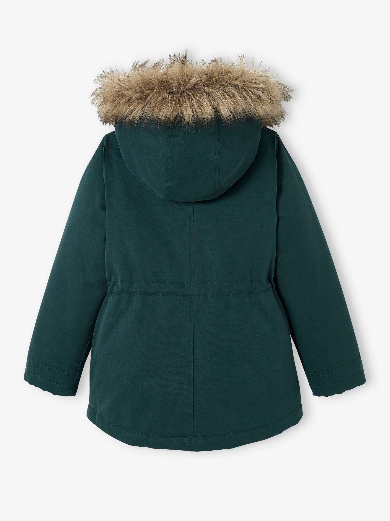 3 in 1 parka met capuchon meisje dark green, Meisje 3 in 1 parka met capuchon meisje dark green, Meisje