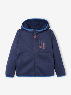 Jongens-Mantel, jas-Sportief windjack voor jongens met fleece voering